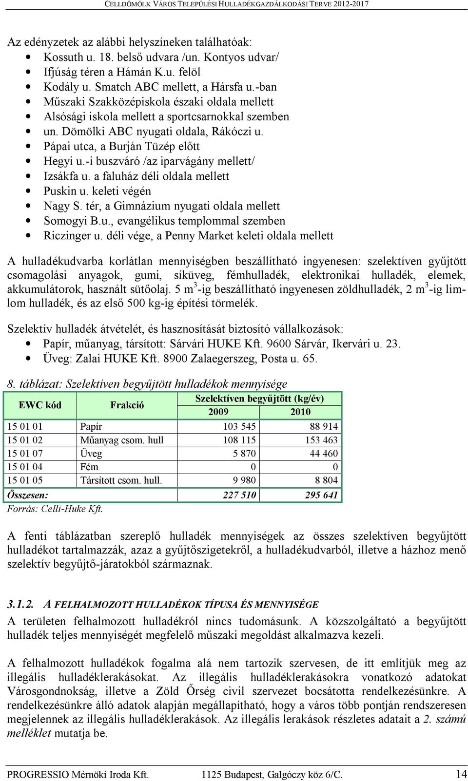 -i buszváró /az iparvágány mellett/ Izsákfa u. a faluház déli oldala mellett Puskin u. keleti végén Nagy S. tér, a Gimnázium nyugati oldala mellett Somogyi B.u., evangélikus templommal szemben Riczinger u.