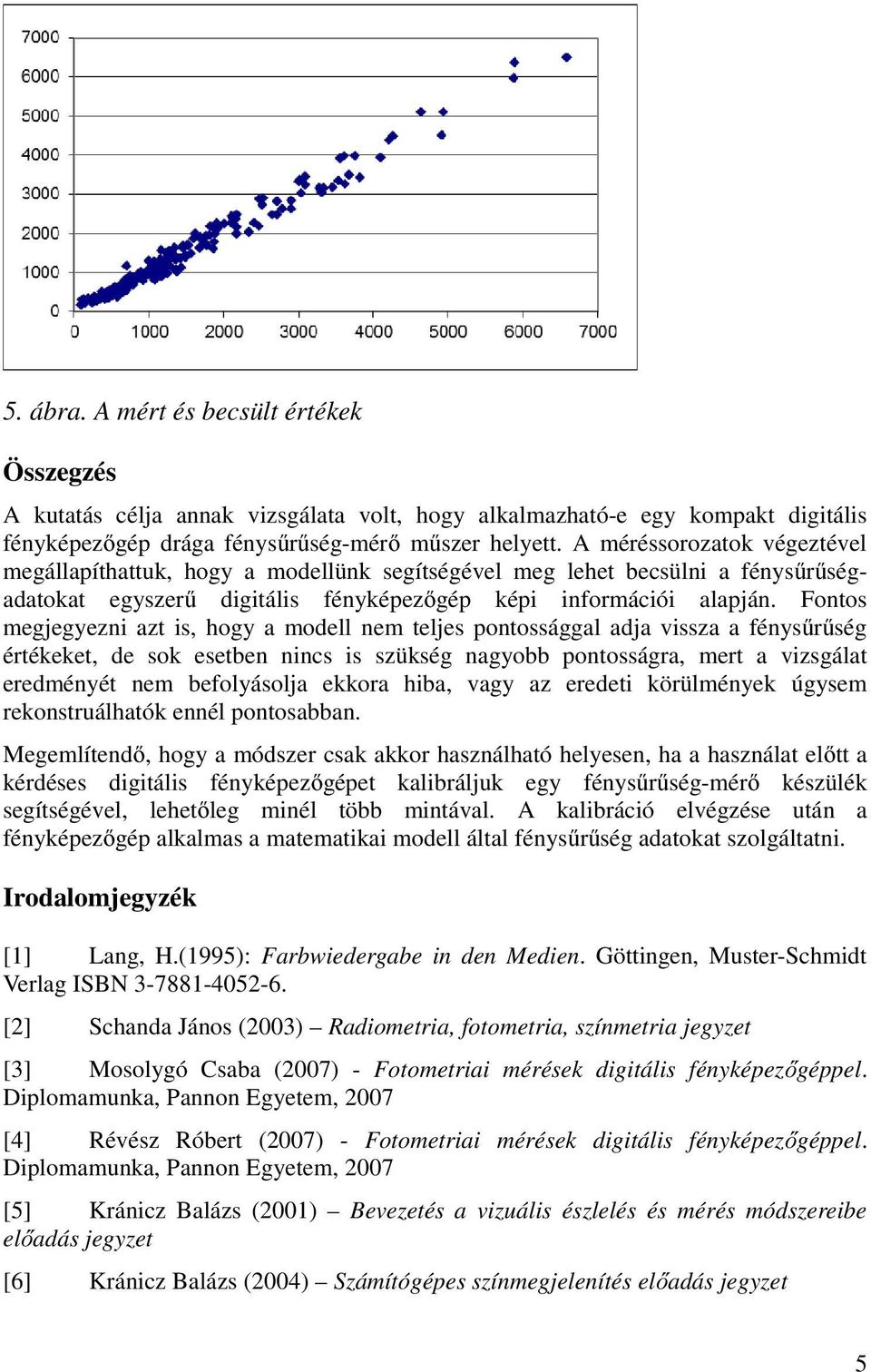 Fontos megjegyezni zt is, hogy modell nem teljes pontossággl dj vissz fénysűrűség értékeket, de sok esetben nincs is szükség ngyobb pontosságr, mert vizsgált eredményét nem befolyásolj ekkor hib, vgy