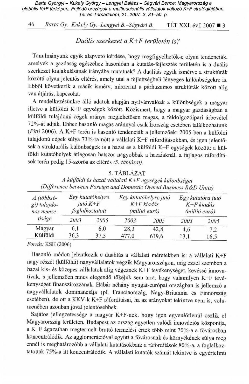 mutatnak? A dualitás egyik ismérve a struktúrák közötti olyan jelent ős eltérés, amely utal a fejlettségbeli lényeges különbségekre is.