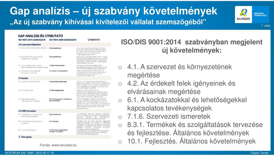 2. Az érdekelt felek igényeinek és elvárásainak megértése 6.1.