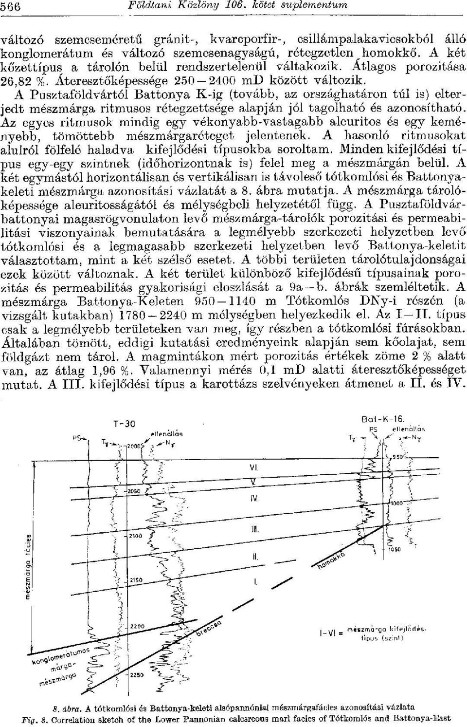 A Pusztaföldvártól Battonya K-ig (tovább, az országhatáron túl is) elterjedt mészmárga ritmusos rétegzettsége alapján jól tagolható és azonosítható.