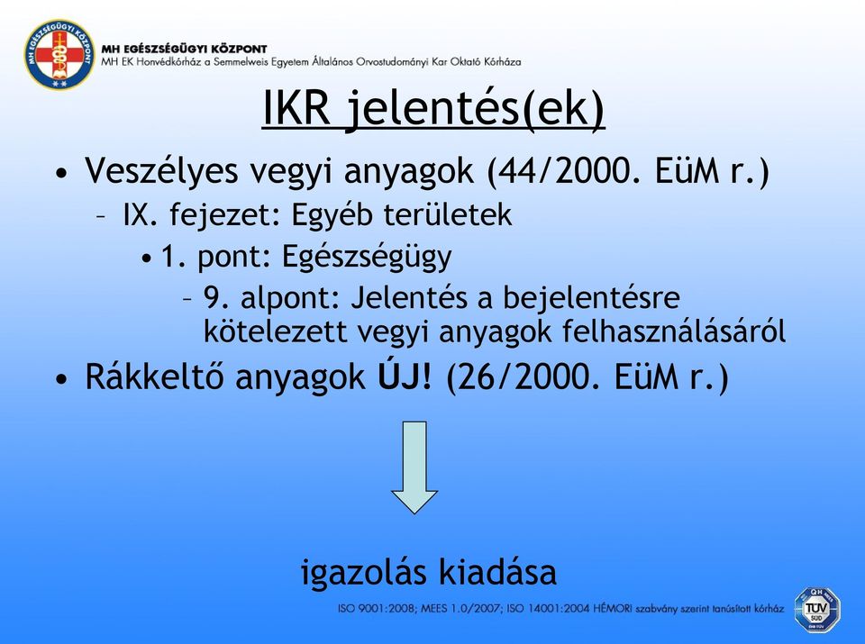 alpont: Jelentés a bejelentésre kötelezett vegyi anyagok