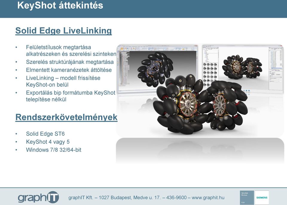 frissítése KeyShot-on belül Exportálás bip formátumba KeyShot telepítése nélkül Rendszerkövetelmények