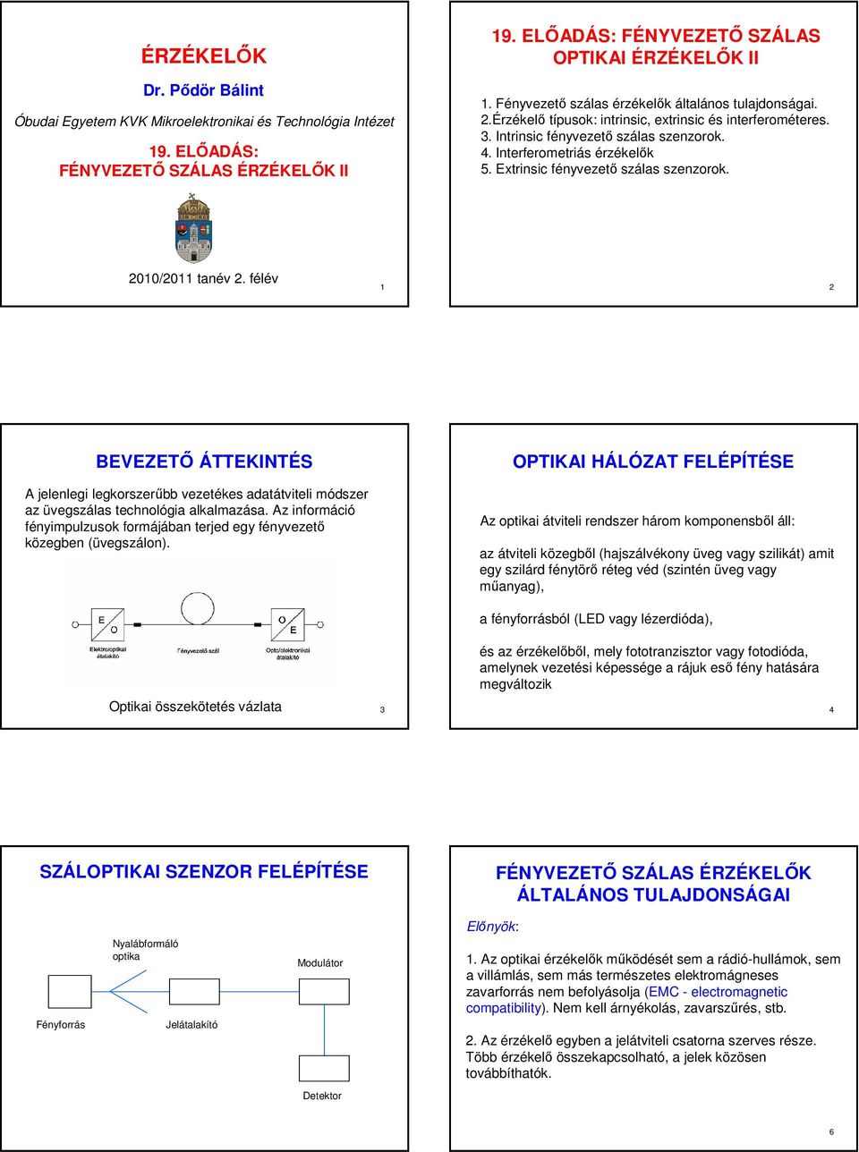 Extrinsic fényvezető szálas szenzorok. 2010/2011 tanév 2. félév 1 2 BEVEZETŐ ÁTTEKINTÉS A jelenlegi legkorszerűbb vezetékes adatátviteli módszer az üvegszálas technológia alkalmazása.