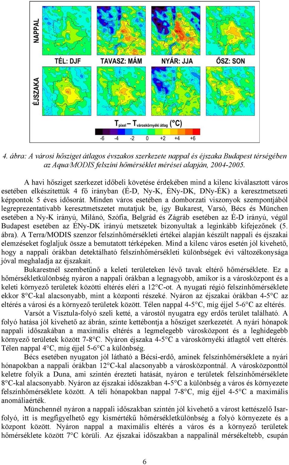 Minden város esetében a domborzati viszonyok szempontjából legreprezentatívabb keresztmetszetet mutatjuk be, így Bukarest, Varsó, Bécs és München esetében a Ny-K irányú, Milánó, Szófia, Belgrád és