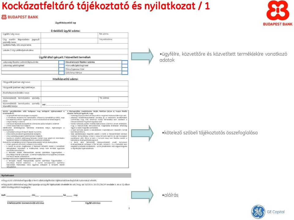 közvetített termék(ek)re vonatkozó adatok