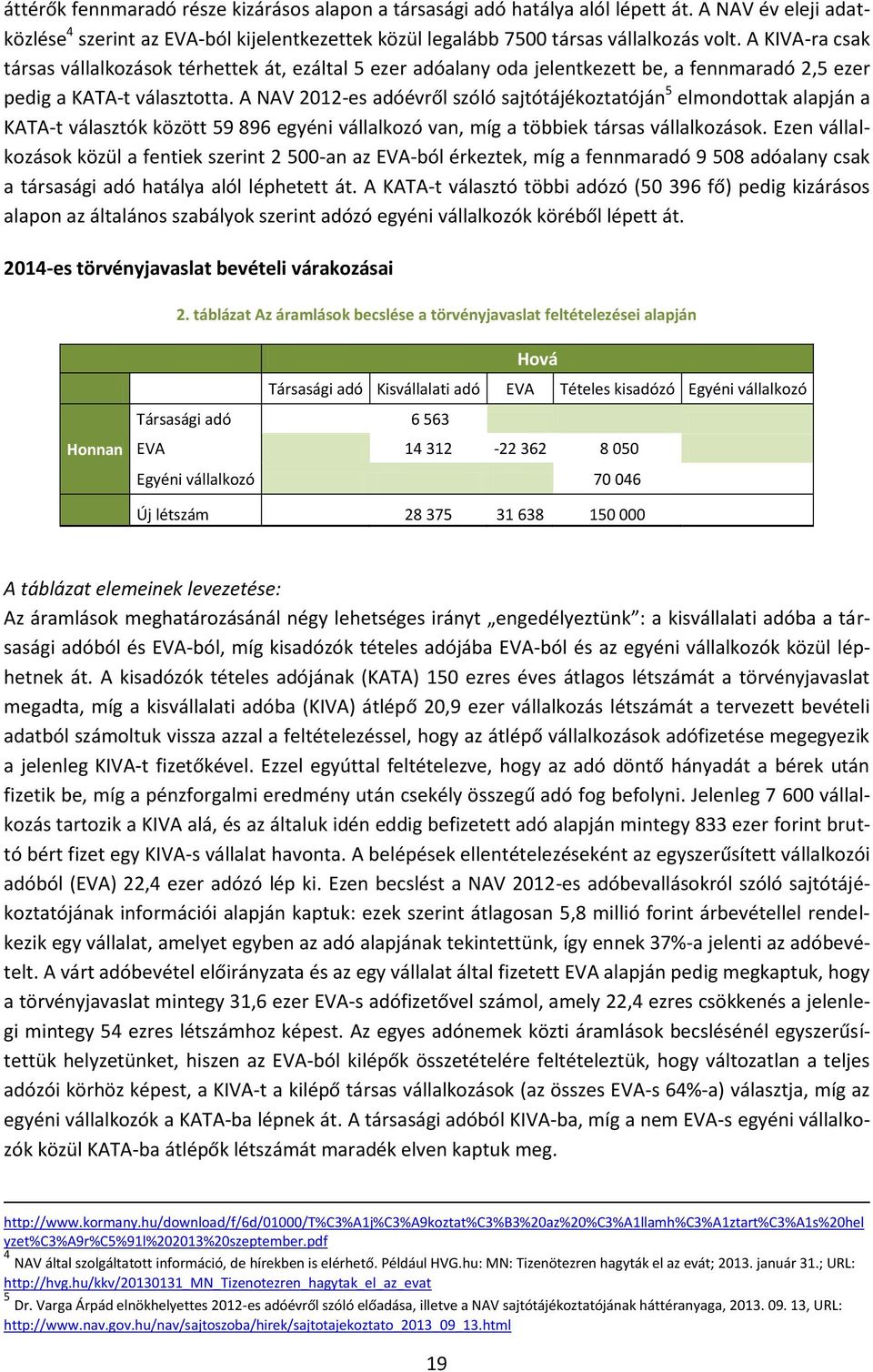 A NAV 2012-es adóévről szóló sajtótájékoztatóján 5 elmondottak alapján a KATA-t választók között 59 896 egyéni vállalkozó van, míg a többiek társas vállalkozások.