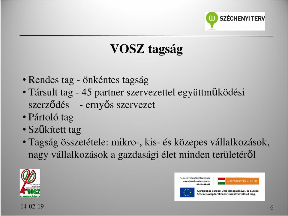 Szűkített tag Tagság összetétele: mikro-, kis- és közepes