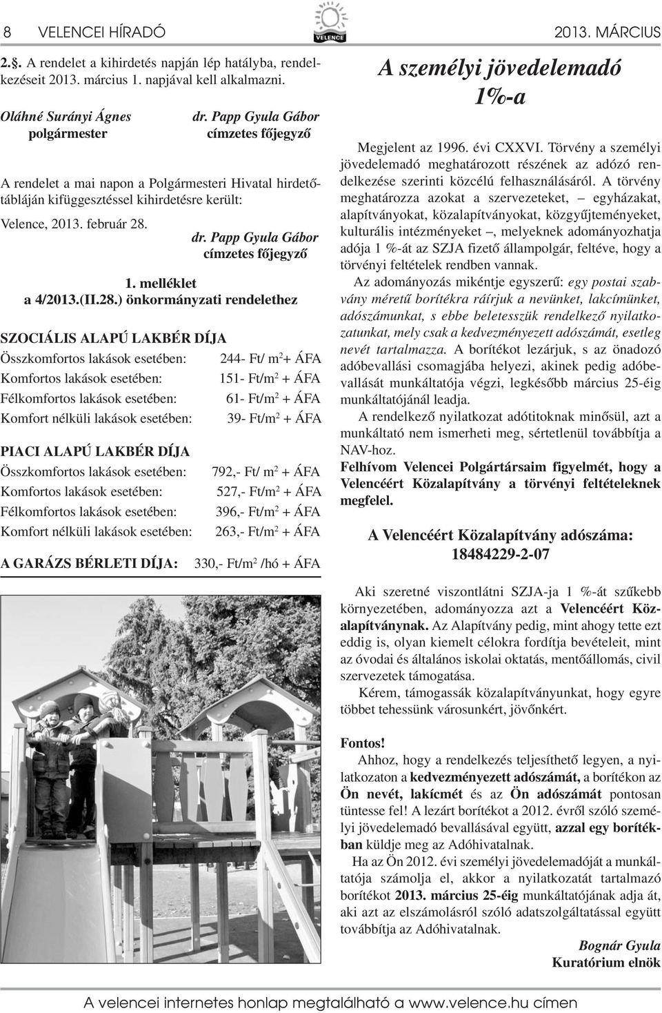 Papp Gyula Gábor címzetes főjegyző 1. melléklet a 4/2013.(II.28.