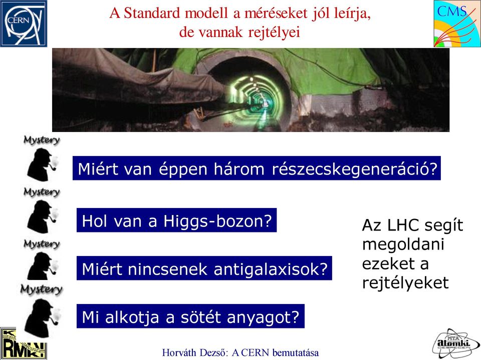 Hol van a Higgs-bozon? Miért nincsenek antigalaxisok?