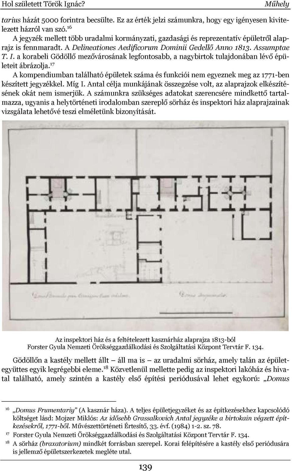 a korabeli Gödöllő mezővárosának legfontosabb, a nagybirtok tulajdonában lévő épületeit ábrázolja.