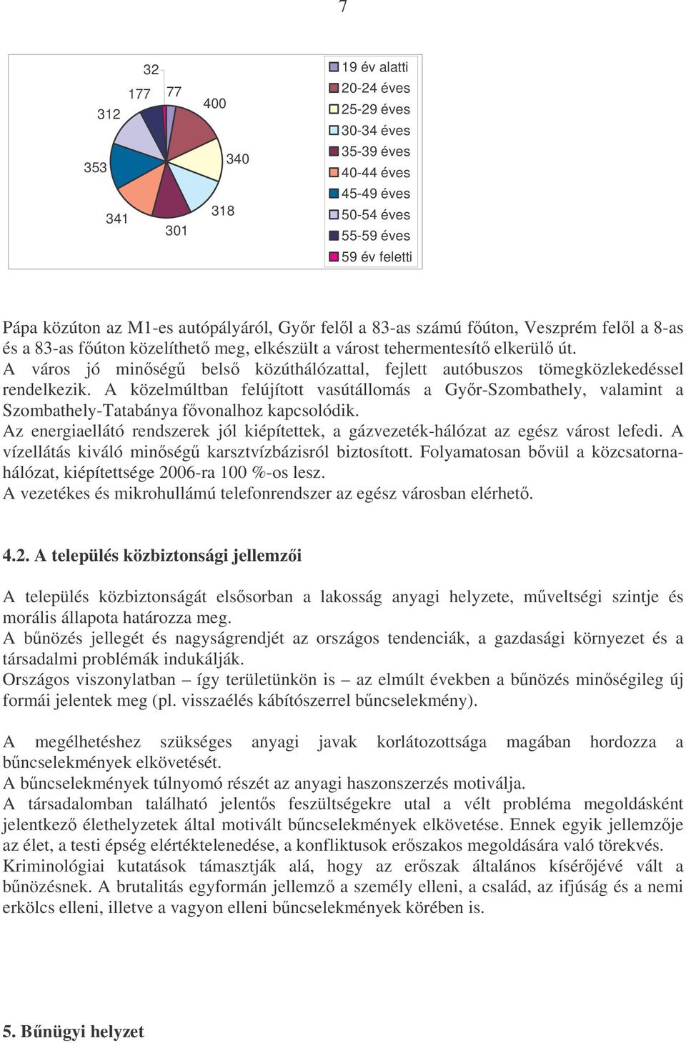 A város jó minség bels közúthálózattal, fejlett autóbuszos tömegközlekedéssel rendelkezik.