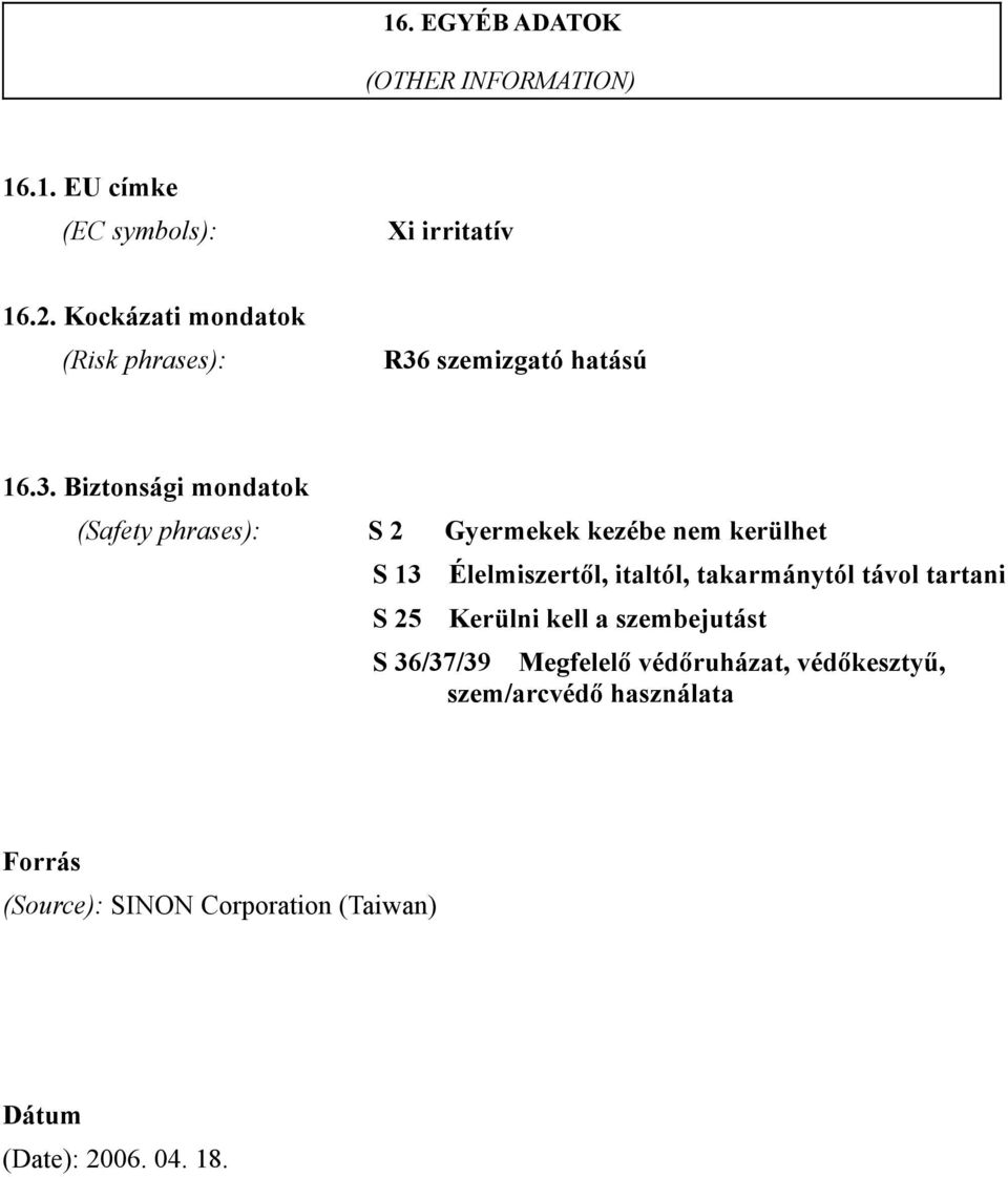 szemizgató hatású 16.3.