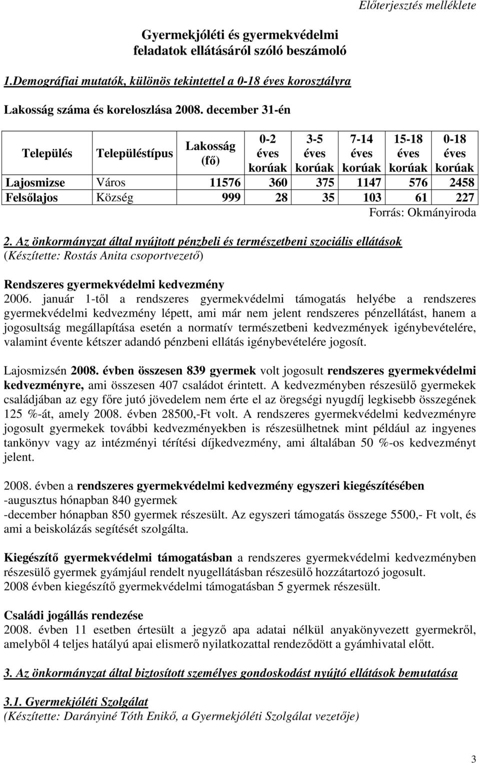 Község 999 28 35 103 61 227 Forrás: Okmányiroda 2.