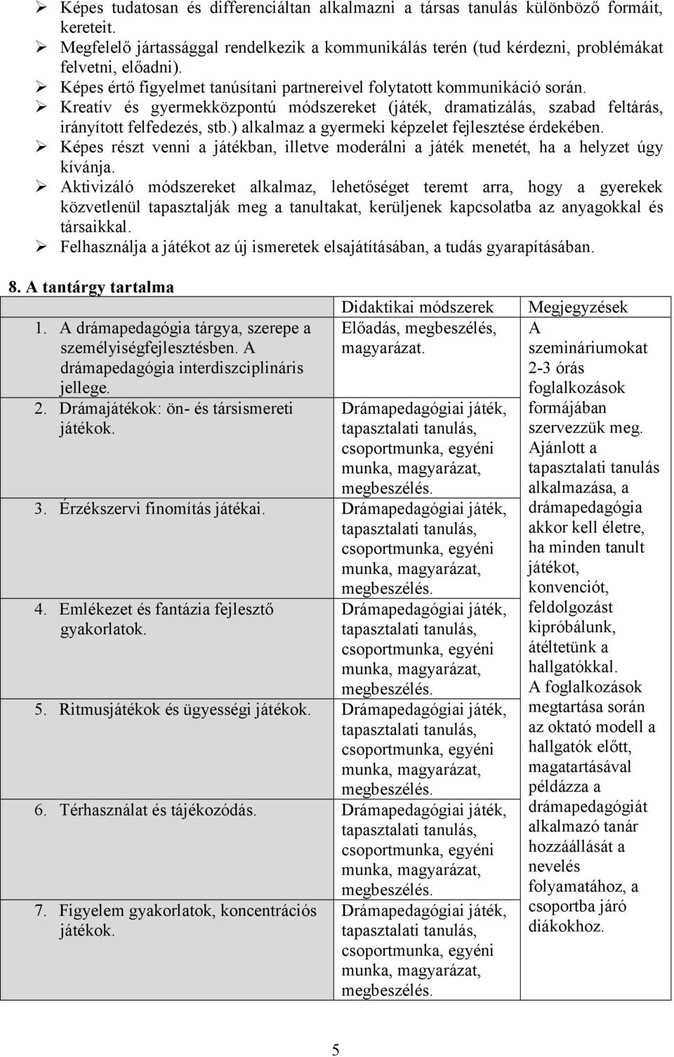 ) alkalmaz a gyermeki képzelet fejlesztése érdekében. Képes részt venni a játékban, illetve moderálni a játék menetét, ha a helyzet úgy kívánja.