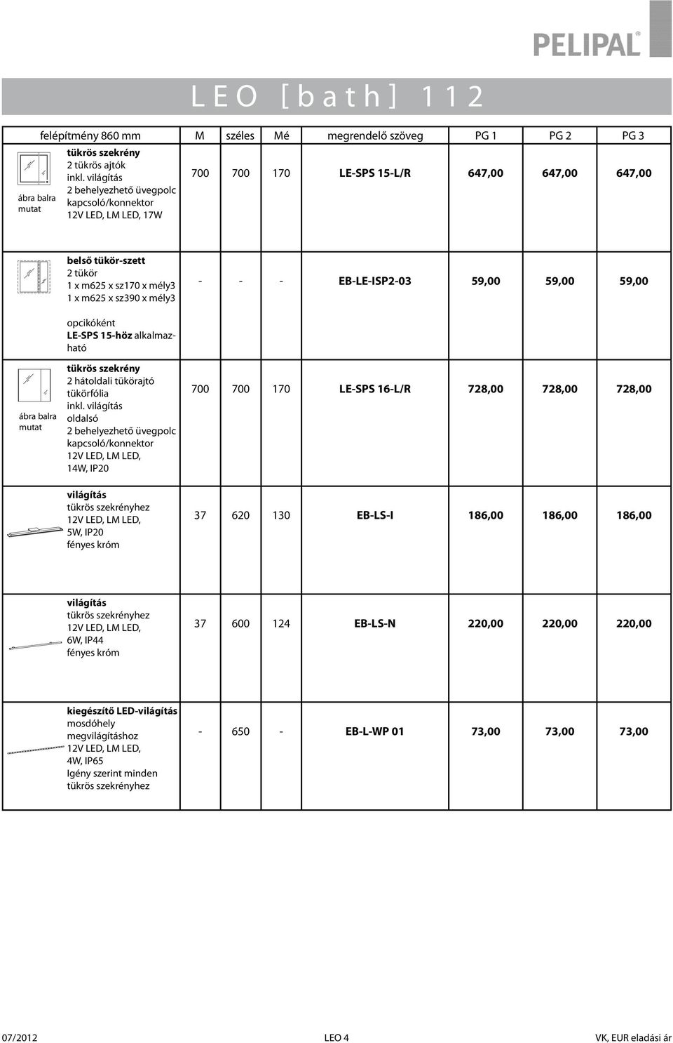 59,00 59,00 59,00 opcikóként LESPS 15höz alkalmazható ábra balra mutat tükrös 2 hátoldali tükörajtó tükörfólia inkl.