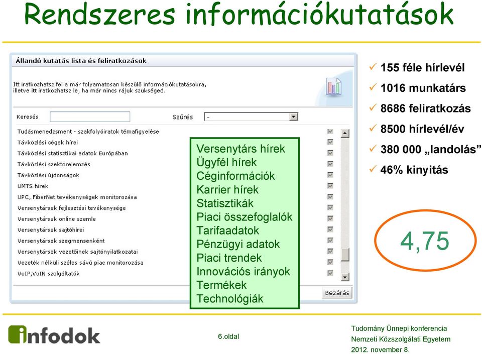 Karrier hírek Statisztikák Piaci összefoglalók Tarifaadatok Pénzügyi adatok