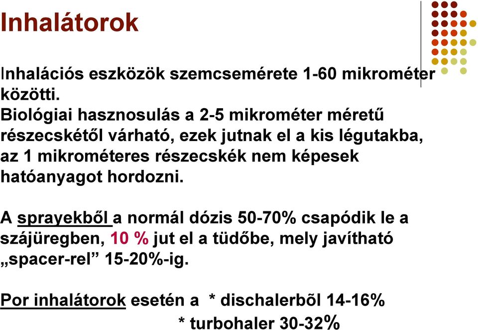 mikrométeres részecskék nem képesek hatóanyagot hordozni.