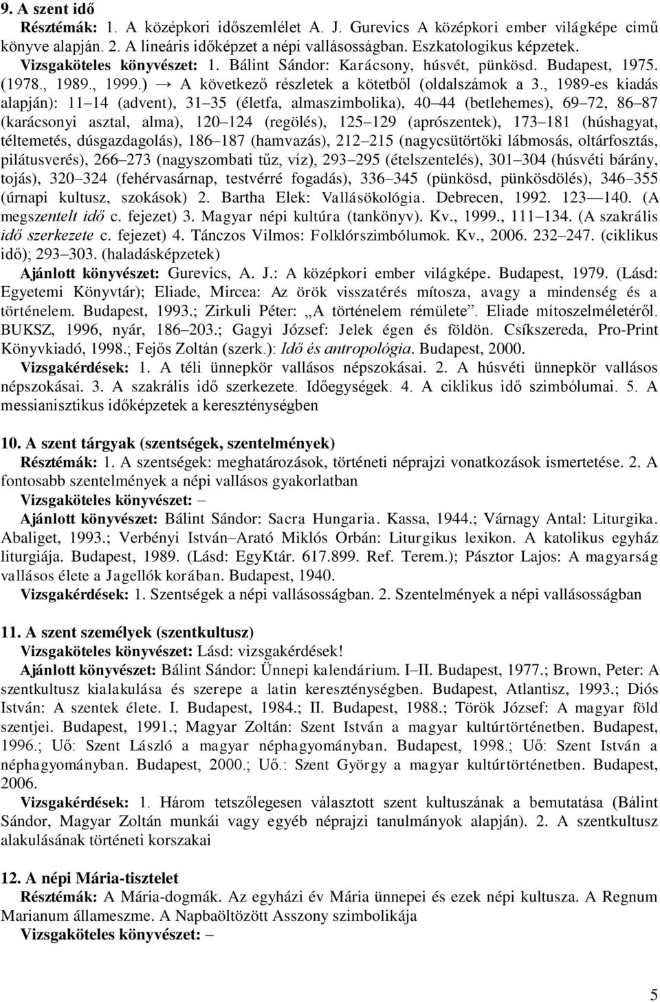 , 1989-es kiadás alapján): 11 14 (advent), 31 35 (életfa, almaszimbolika), 40 44 (betlehemes), 69 72, 86 87 (karácsonyi asztal, alma), 120 124 (regölés), 125 129 (aprószentek), 173 181 (húshagyat,