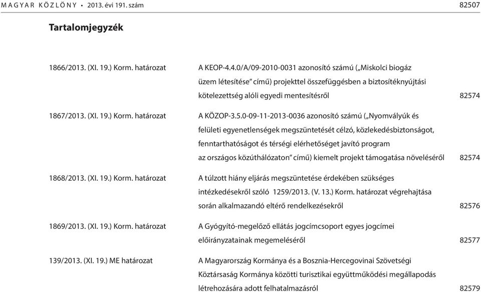 határozat A KÖZOP-3.5.