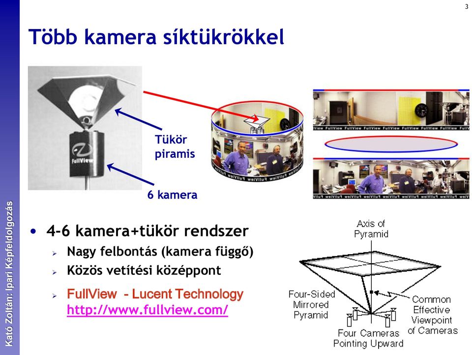 felbontás (kamera függő) Közös vetítési