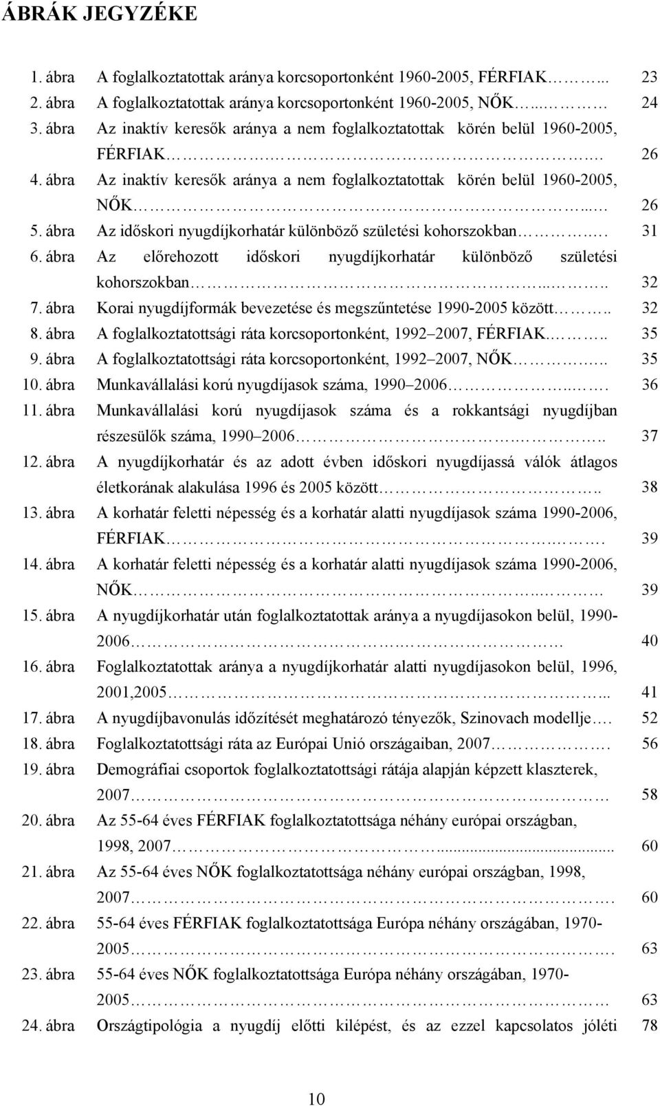 ábra Az időskori nyugdíjkorhatár különböző születési kohorszokban.. 31 6. ábra Az előrehozott időskori nyugdíjkorhatár különböző születési kohorszokban..... 32 7.