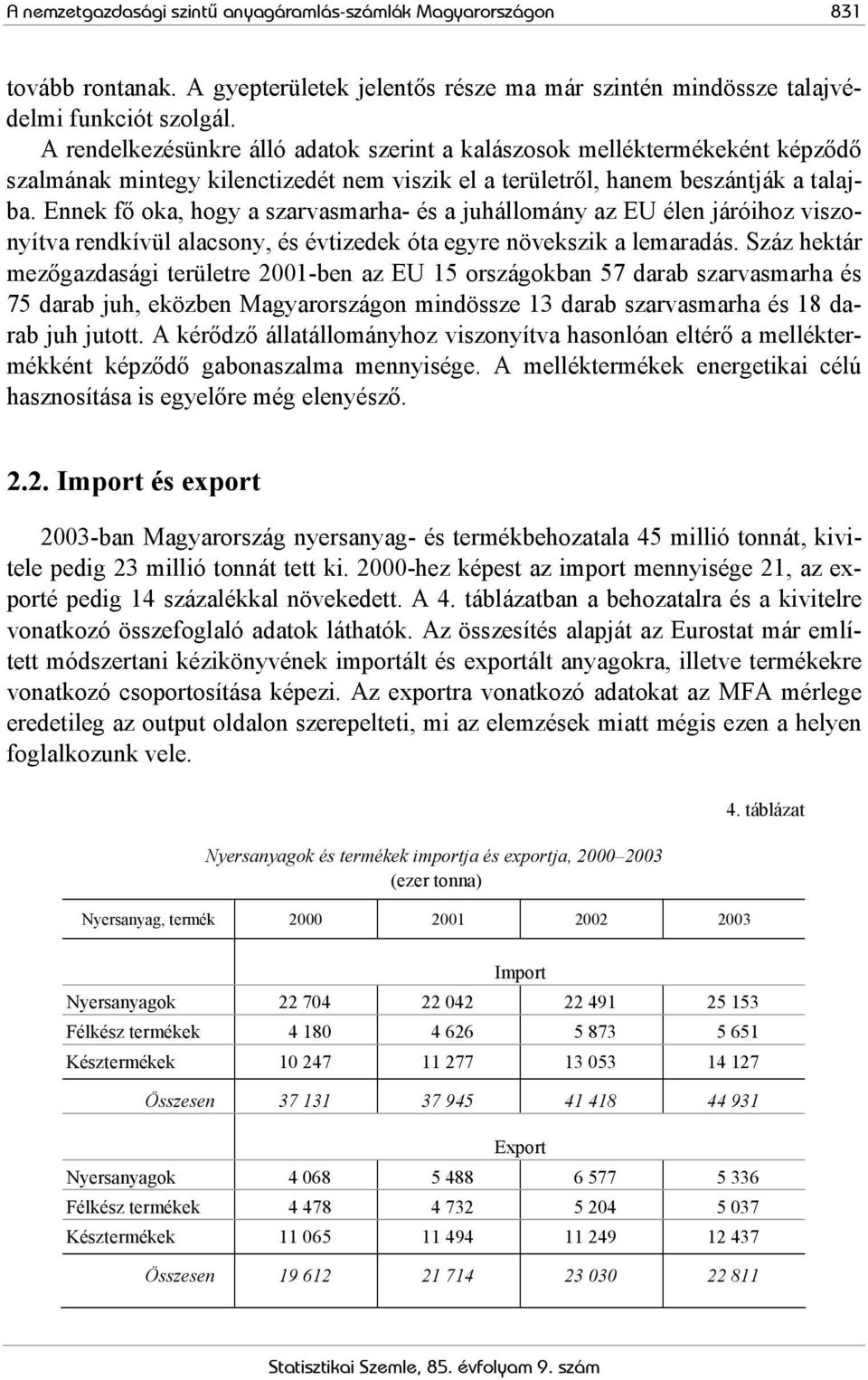 Ennek fő oka, hogy a szarvasmarha- és a juhállomány az EU élen járóihoz viszonyítva rendkívül alacsony, és évtizedek óta egyre növekszik a lemaradás.