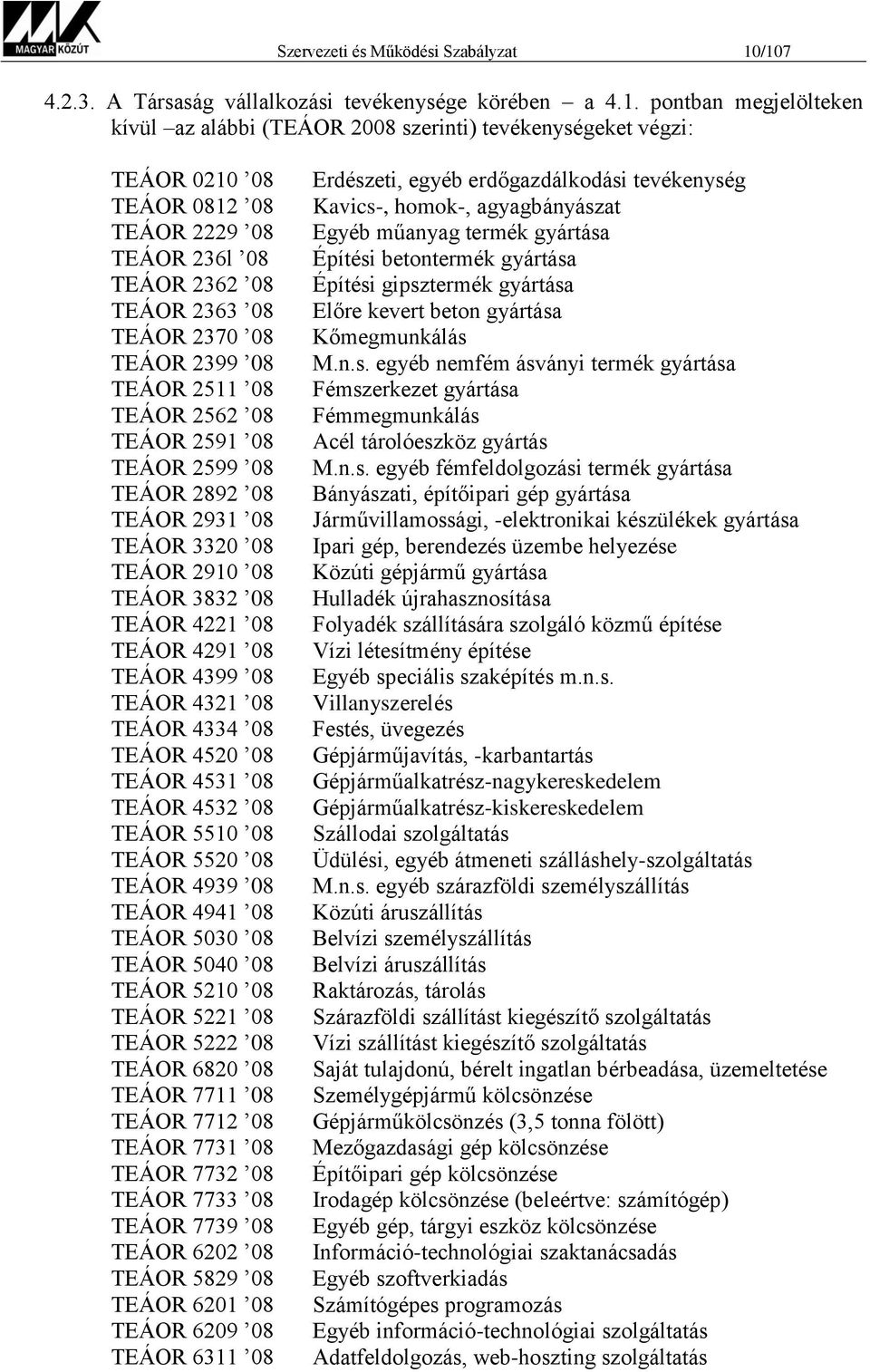 08 TEÁOR 2362 08 TEÁOR 2363 08 TEÁOR 2370 08 TEÁOR 2399 08 TEÁOR 2511 08 TEÁOR 2562 08 TEÁOR 2591 08 TEÁOR 2599 08 TEÁOR 2892 08 TEÁOR 2931 08 TEÁOR 3320 08 TEÁOR 2910 08 TEÁOR 3832 08 TEÁOR 4221 08