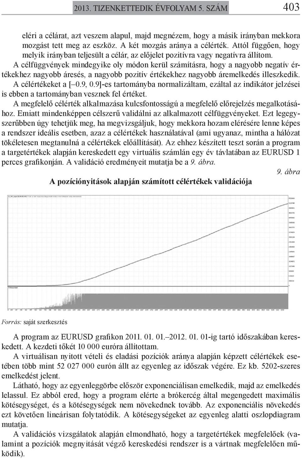 A célfüggvények mindegyike oly módon kerül számításra, hogy a nagyobb negatív értékekhez nagyobb áresés, a nagyobb pozitív értékekhez nagyobb áremelkedés illeszkedik. A célértékeket a [ 0.9, 0.