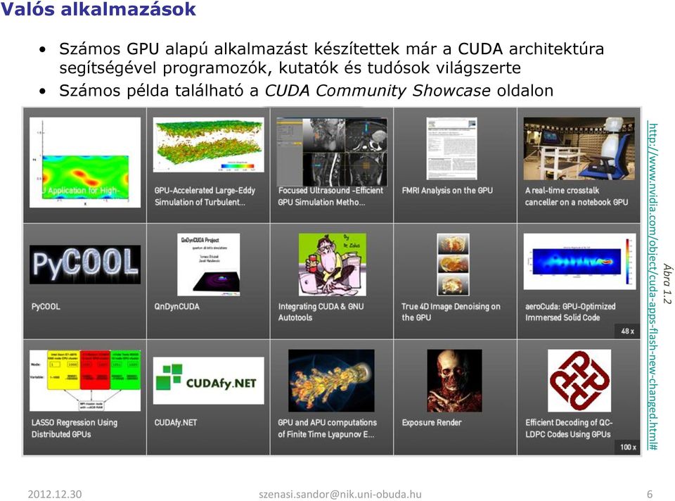 világszerte Számos példa található a CUDA Community Showcase