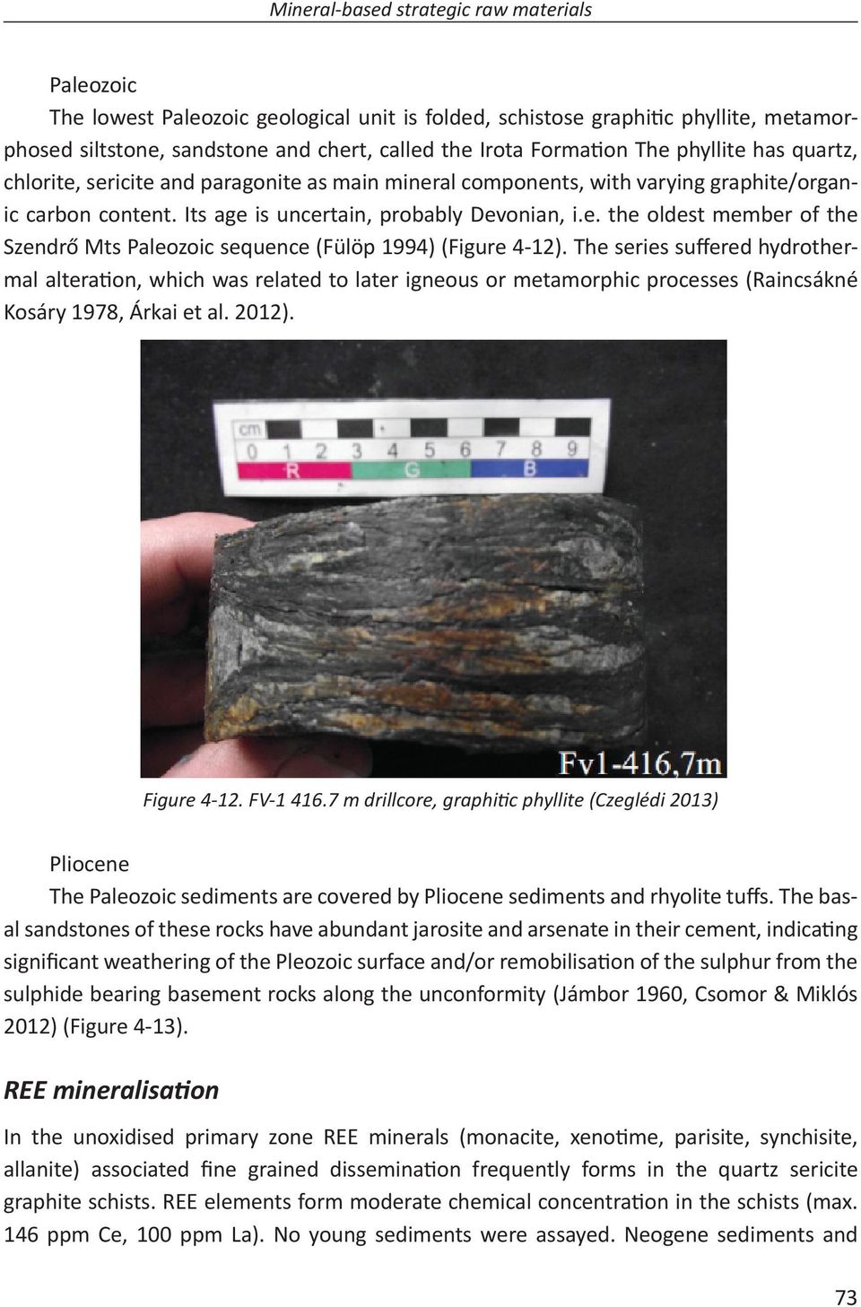 The series suffered hydrothermal alteraon, which was related to later igneous or metamorphic processes (Raincsákné Kosáry 1978, Árkai et al. 2012). Figure 4-12. FV-1 416.
