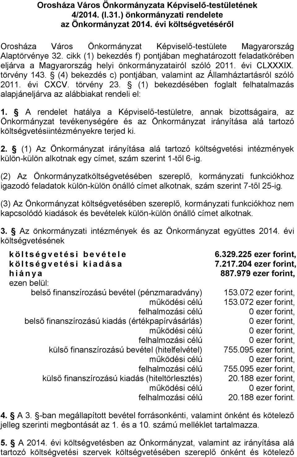 cikk (1) bekezdés f) pontjában meghatározott feladatkörében eljárva a Magyarország helyi önkormányzatairól szóló 2011. évi CLXXXIX. törvény 143.