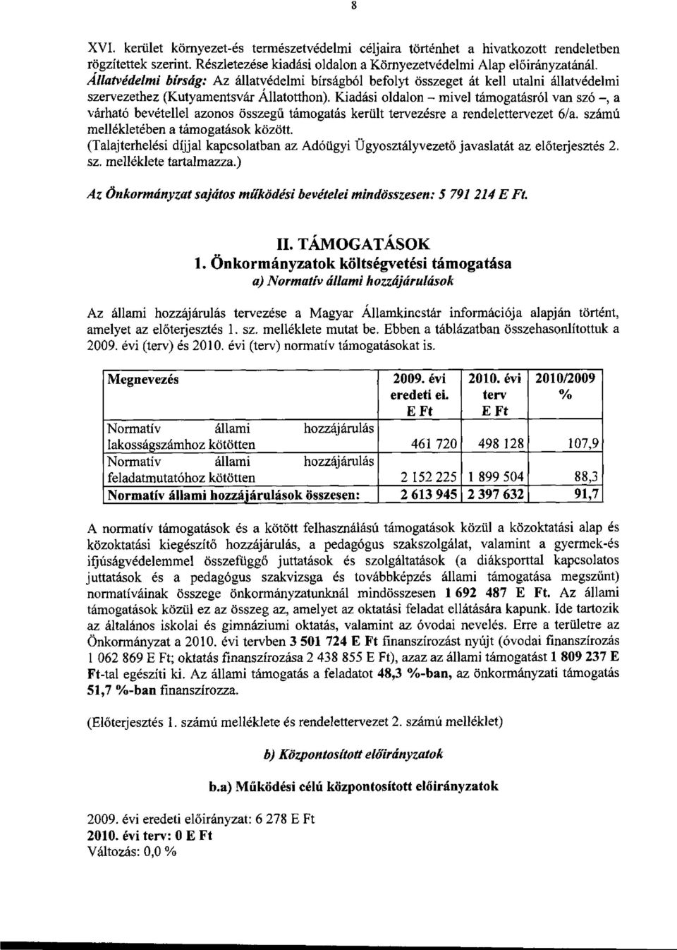 Kiadási oldalon - mivel támogatásról van szó - a várható bevétellel azonos összegű támogatás került tervezésre a rendelettervezet 6/a. számú mellékletében a támogatások között.