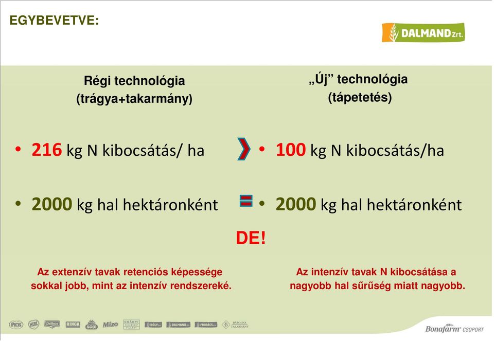 hektáronként DE!