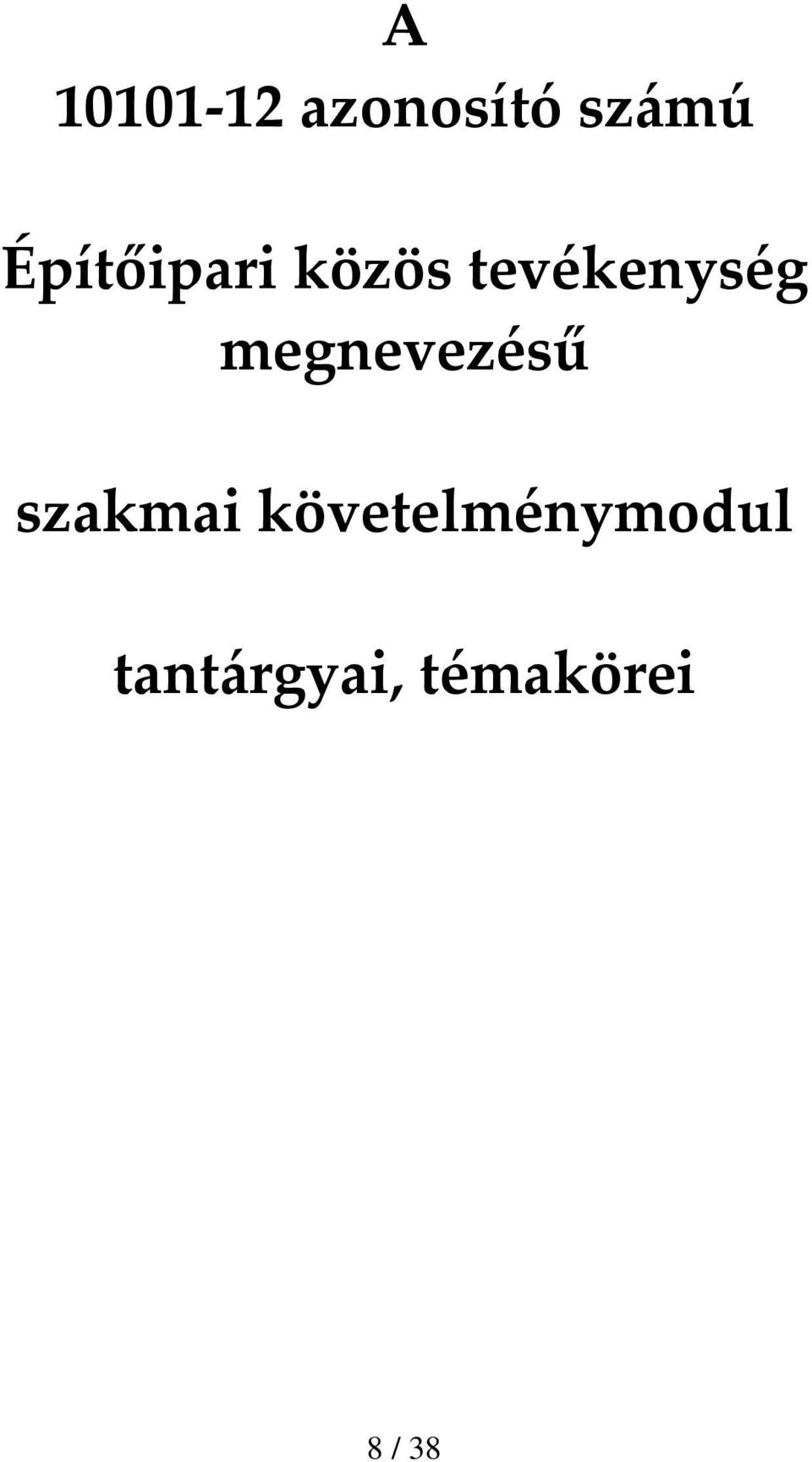 megnevezésű szakmai