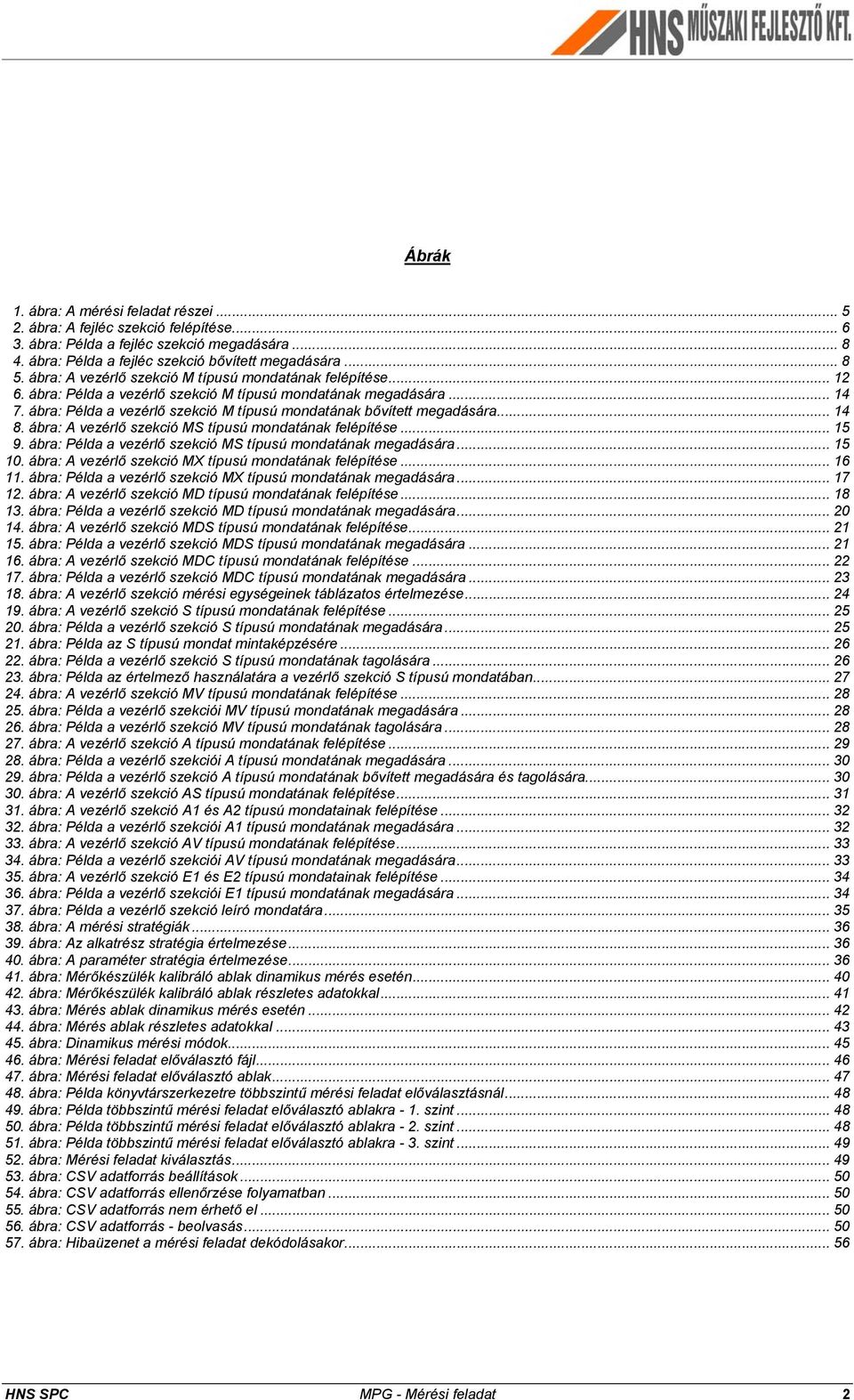 ábra: Példa a vezérlő szekció M típusú mondatának bővített megadására... 14 8. ábra: A vezérlő szekció MS típusú mondatának felépítése... 15 9.