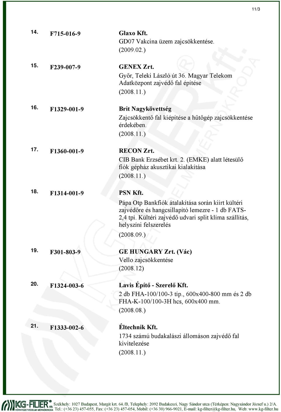 CIB Bank Erzsébet krt. 2. (EMKE) alatt létesülő fiók gépház akusztikai kialakítása (2008.11.) PSN Kft.