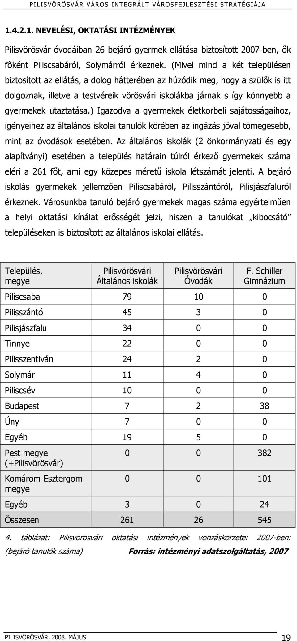 utaztatása.) Igazodva a gyermekek életkorbeli sajátosságaihoz, igényeihez az általános iskolai tanulók körében az ingázás jóval tömegesebb, mint az óvodások esetében.