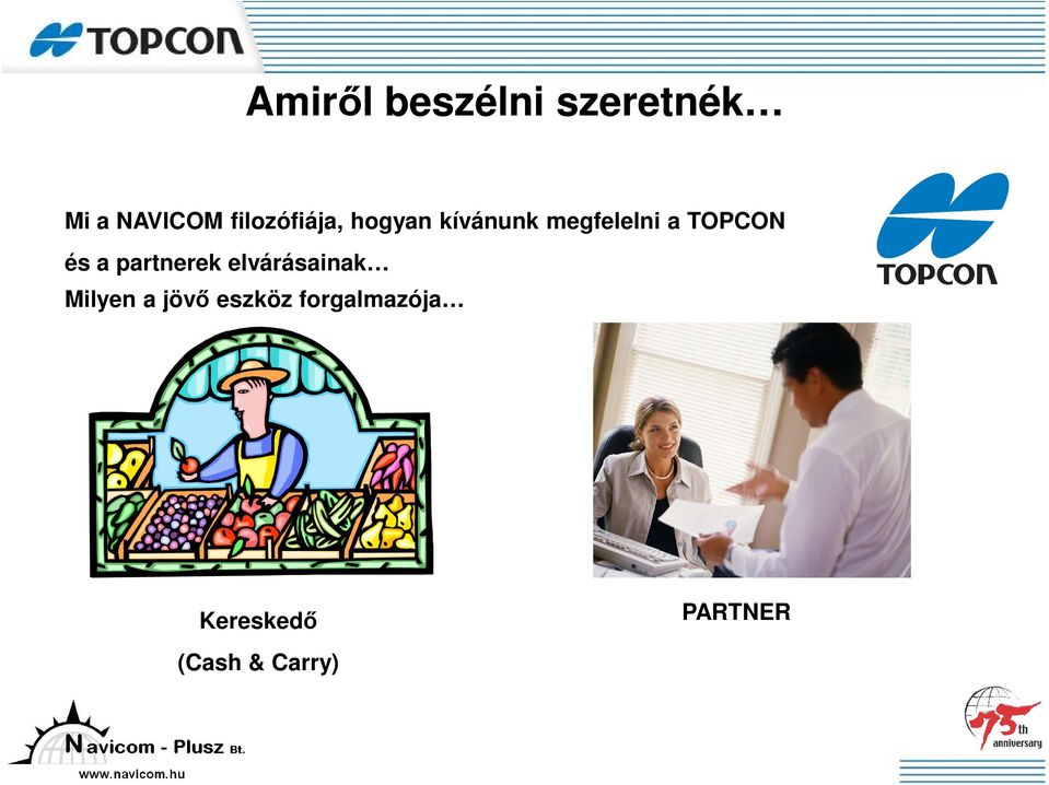 TOPCON és a partnerek elvárásainak Milyen a