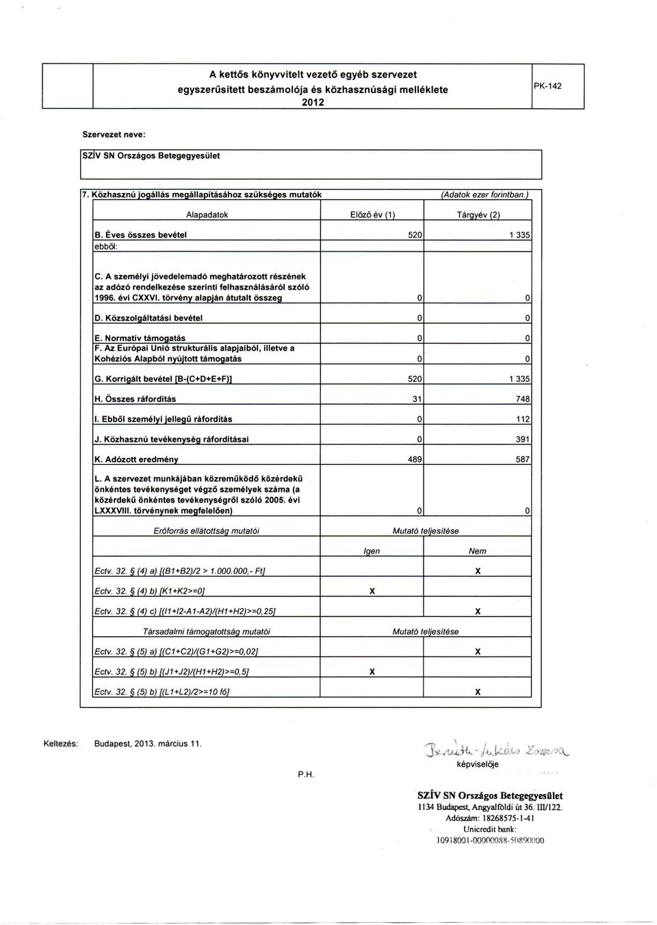 torveny alapjan atutalt osszeg 0 0 D. Kozszolgaltatasi bevetel 0 0 E. Normativ tamogatas 0 0 F. Az Europai Unio strukturalis alapjaibol, illetve a Kohezios Alapbol nyujtott tamogatas 0 0 G.