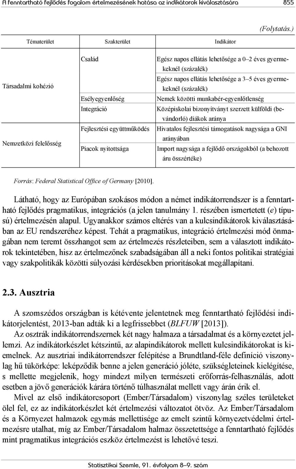 gyermekeknél (százalék) Egész napos ellátás lehetősége a 3 5 éves gyermekeknél (százalék) Nemek közötti munkabér-egyenlőtlenség Középiskolai bizonyítványt szerzett külföldi (bevándorló) diákok aránya