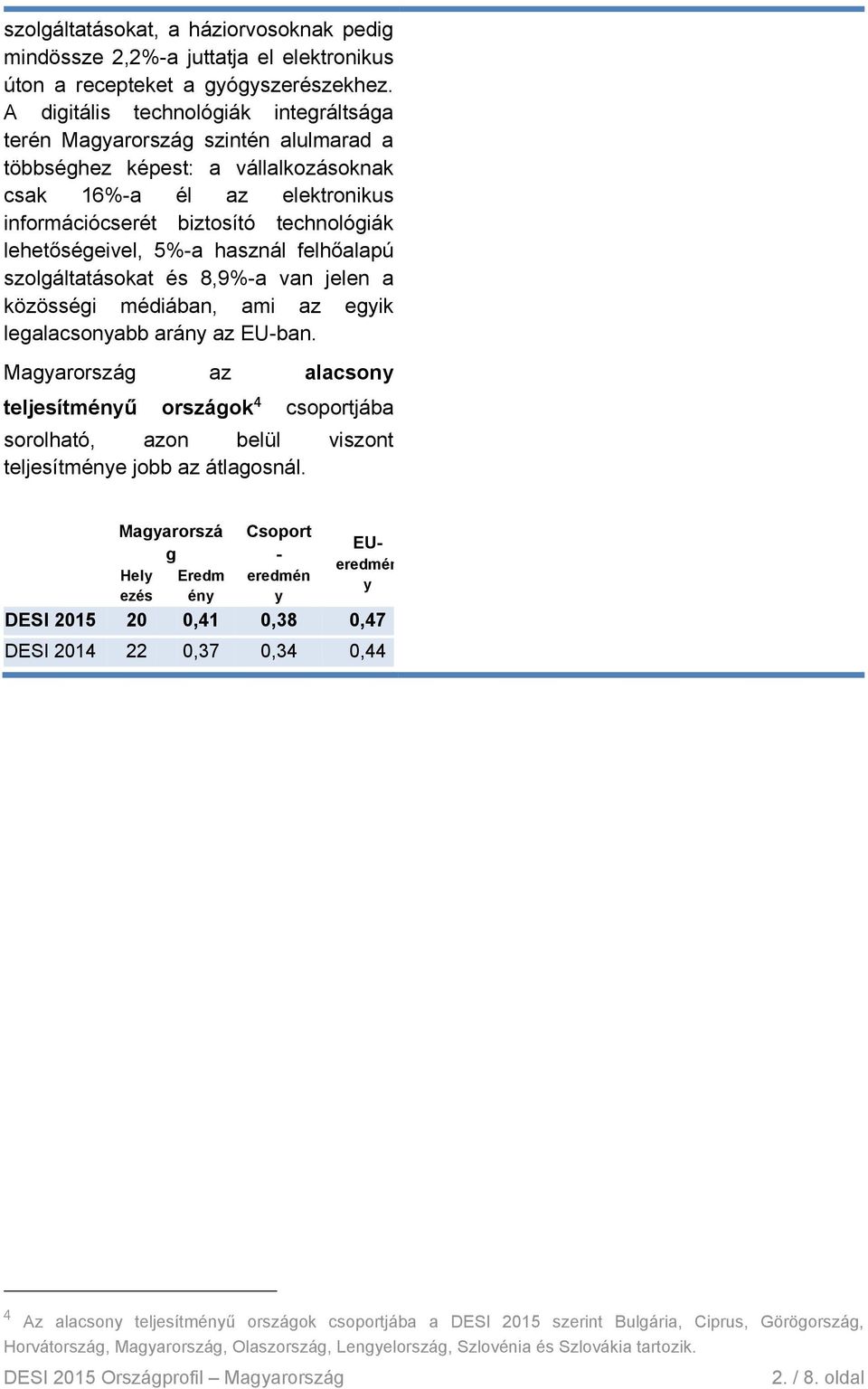 használ felhőalapú szoláltatásokat és 8,9%a van jelen a közösséi médiában, ami az eik lealacsonabb arán az ban.