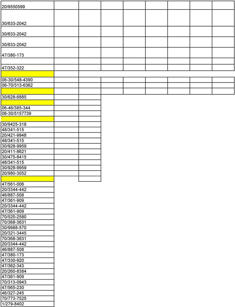 20/980-3052 47/561-006 20/3344-442 46/887-508 47/361-909 20/3344-442 47/361-909 70/520-2580 70/368-3631 30/9988-570 20/321-3445