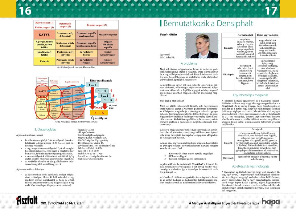 csoport (3) Deformáció csoport (5) Repedés csoport (7) Szakaszos, Deformáció mély Szakaszos Repedés repedéscsoport (7) csoport deformáció (5) Mozaikos repedés keréknyomban Bemutatkozik a Densiphalt A