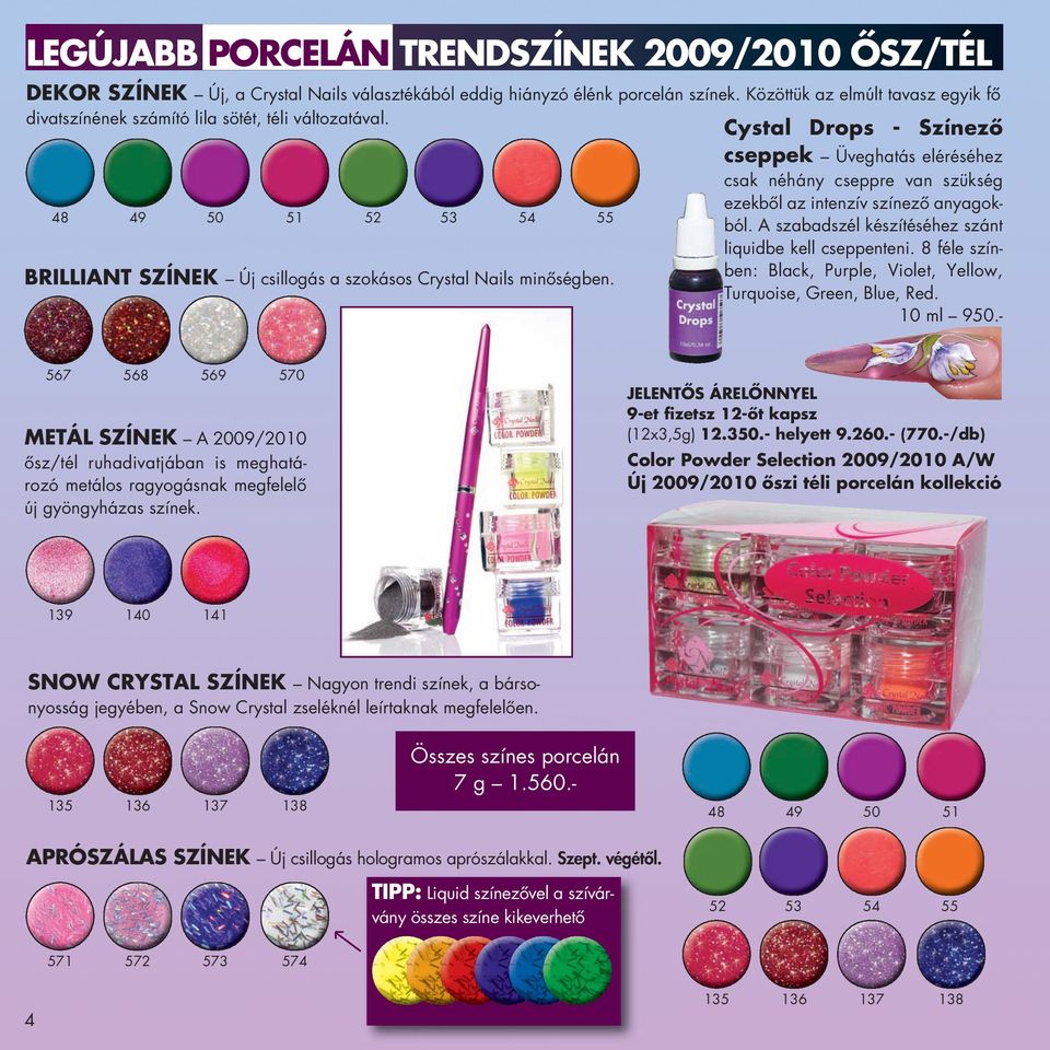 Cystal Drops - Színező cseppek Üveghatás eléréséhez csak néhány cseppre van szükség ezekből az intenzív színező anyagokból.