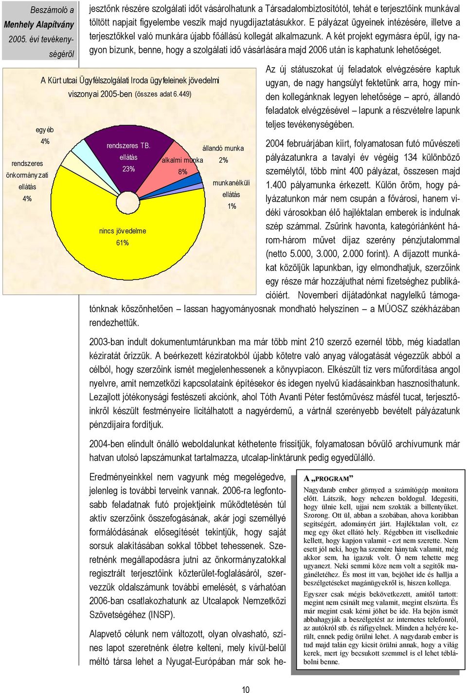 A két projekt egymásra épül, így nagyon bízunk, benne, hogy a szolgálati idő vásárlására majd 2006 után is kaphatunk lehetőséget.