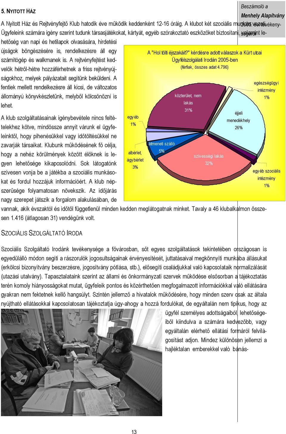 újságok böngészésére is, rendelkezésre áll egy A "Hol tölti éjszakáit?" kérdésre adott válaszok a Kürt utcai számítógép és walkmanek is.