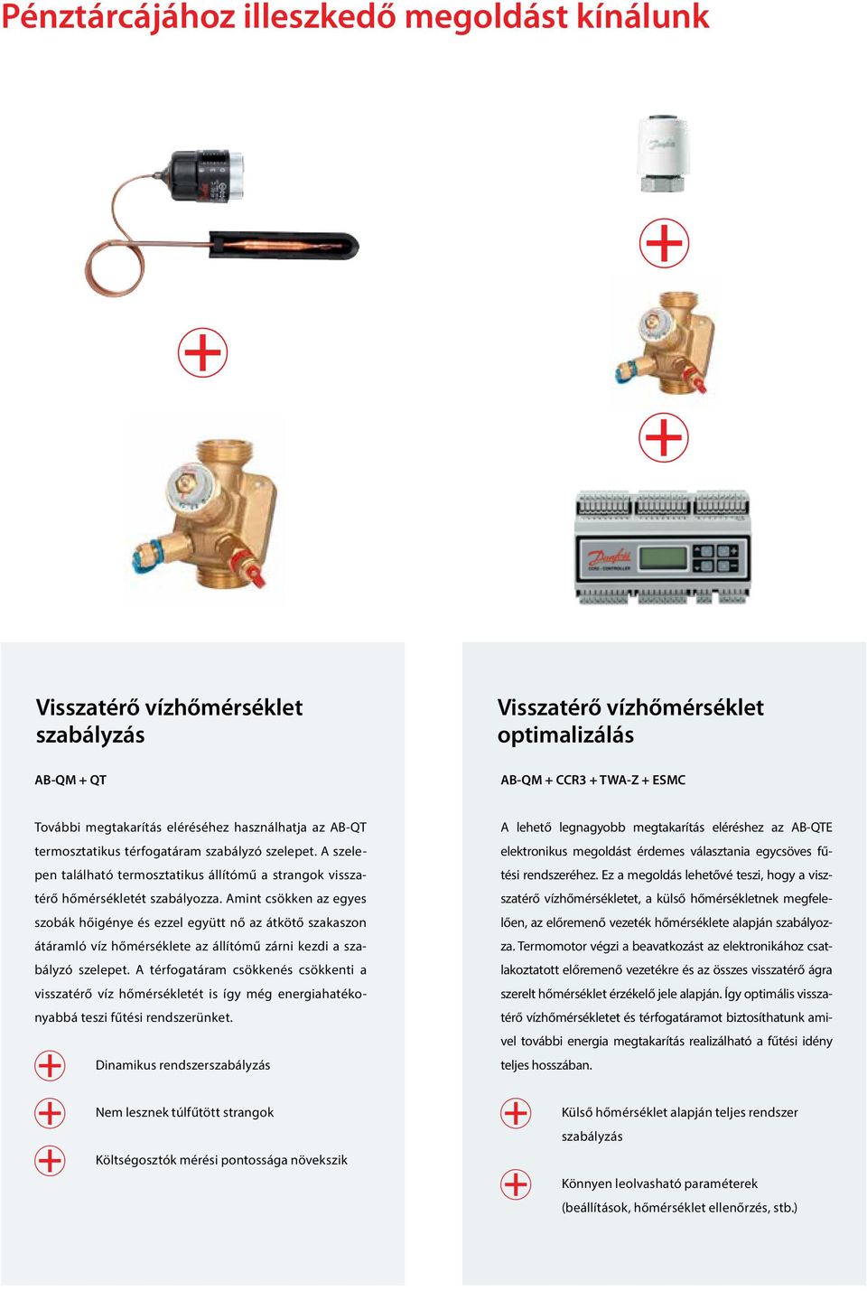 Amint csökken az egyes szobák hőigénye és ezzel együtt nő az átkötő szakaszon átáramló víz hőmérséklete az állítómű zárni kezdi a szabályzó szelepet.