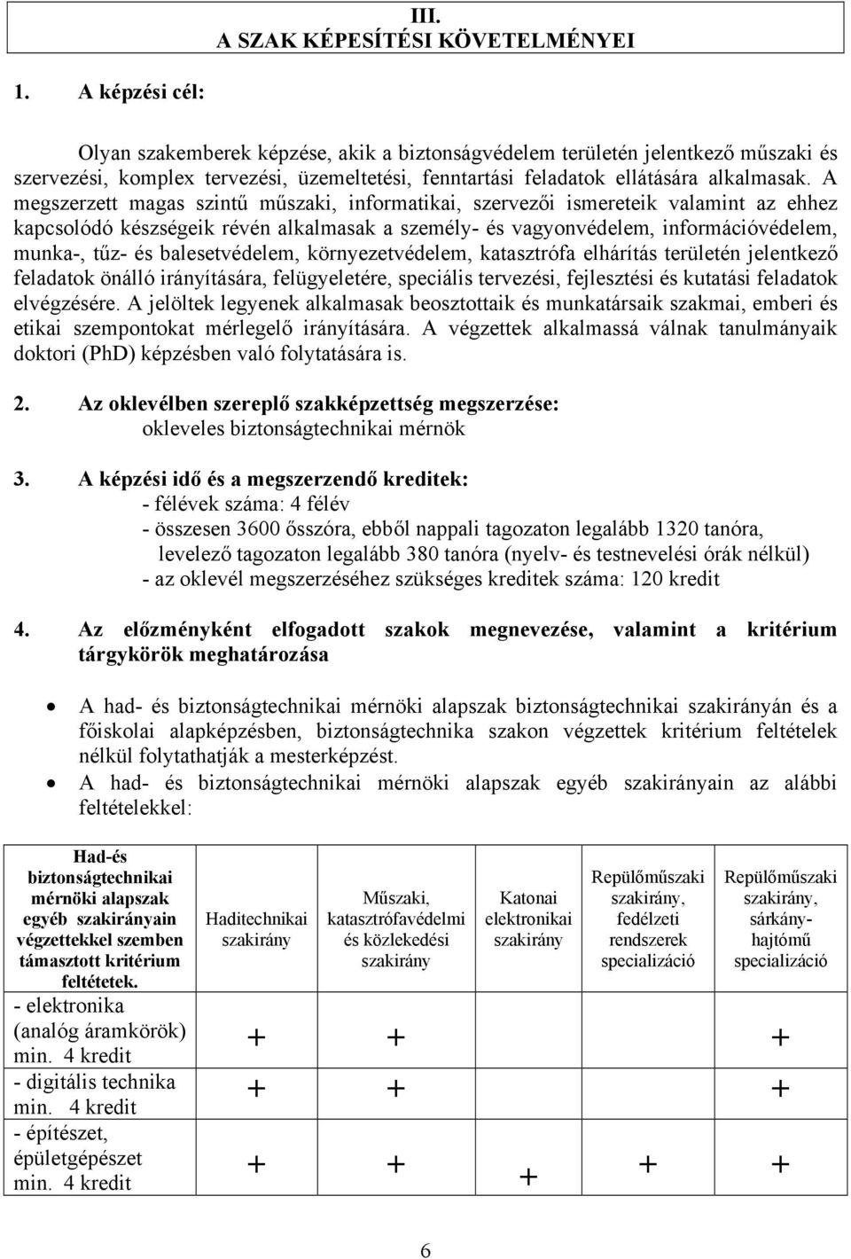 A megszerzett magas szintű műszaki, informatikai, szervezői ismereteik valamint az ehhez kapcsolódó készségeik révén alkalmasak a személy- és vagyonvédelem, információvédelem, munka-, tűz- és