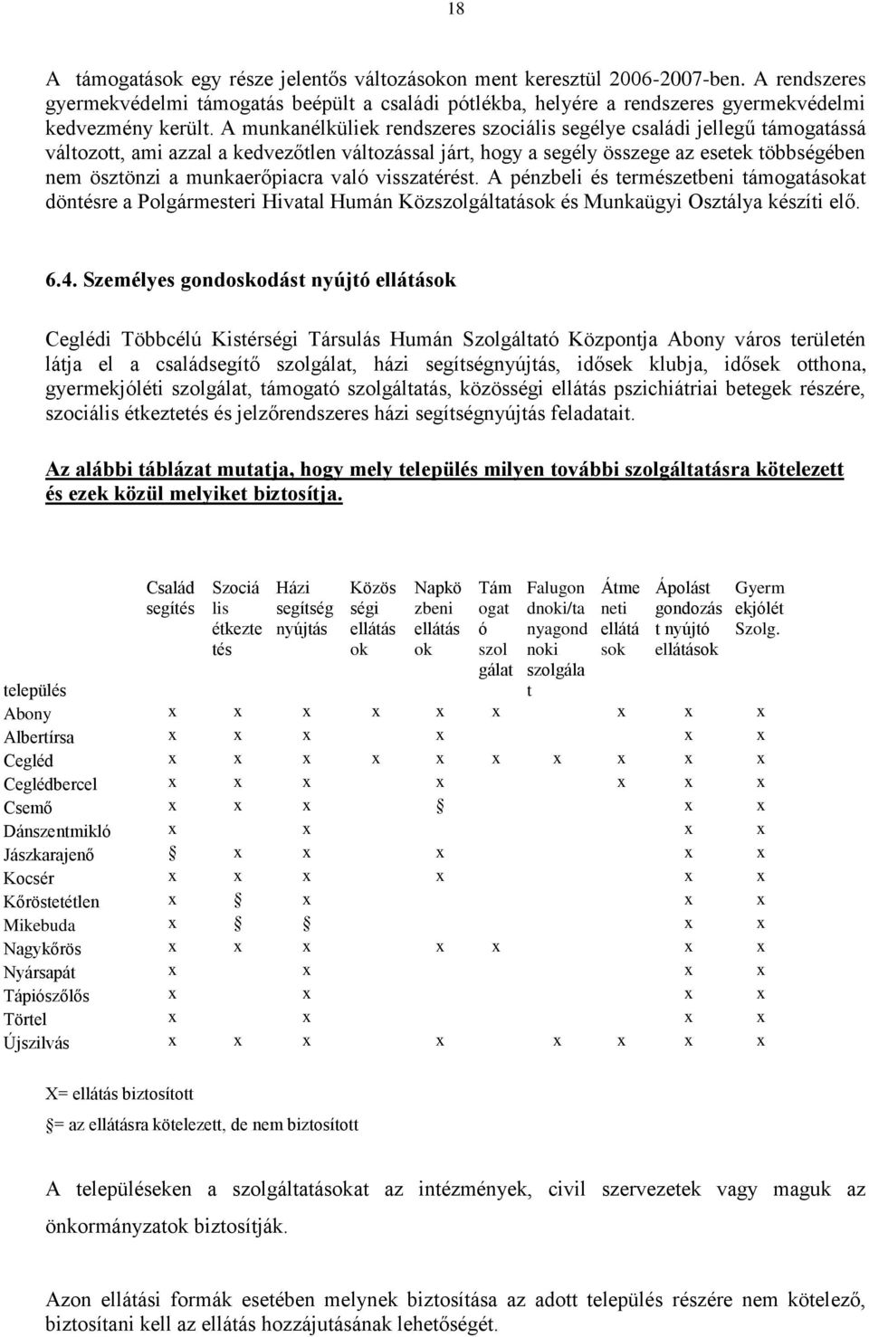 munkaerőpiacra való visszatérést. A pénzbeli és természetbeni támogatásokat döntésre a Polgármesteri Hivatal Humán Közszolgáltatások és Munkaügyi Osztálya készíti elő. 6.4.